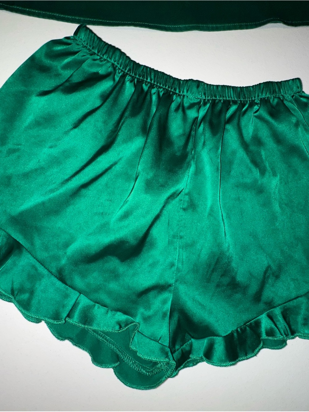 Silky Green Satin Cami & Short Sleep Set - Women Intimates - Picture 8 of 9